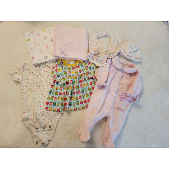Child of Mine by Carter's Other - Baby Girl Newborn Bundle Zutano Carters 9pc Set